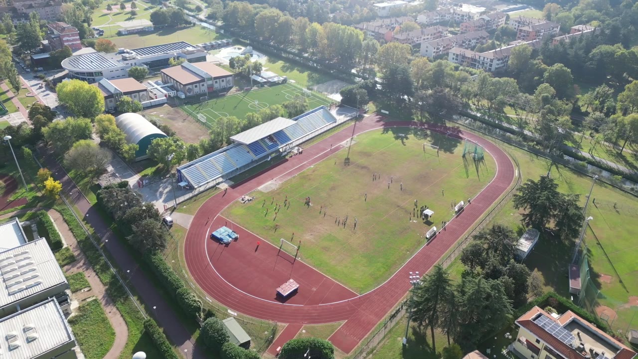 Vista aerea dello stadio di Cernusco sul Naviglio
