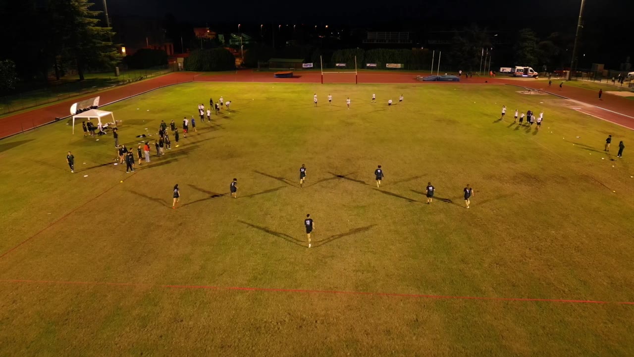 Una sequenza di gioco sul campo di ultimate